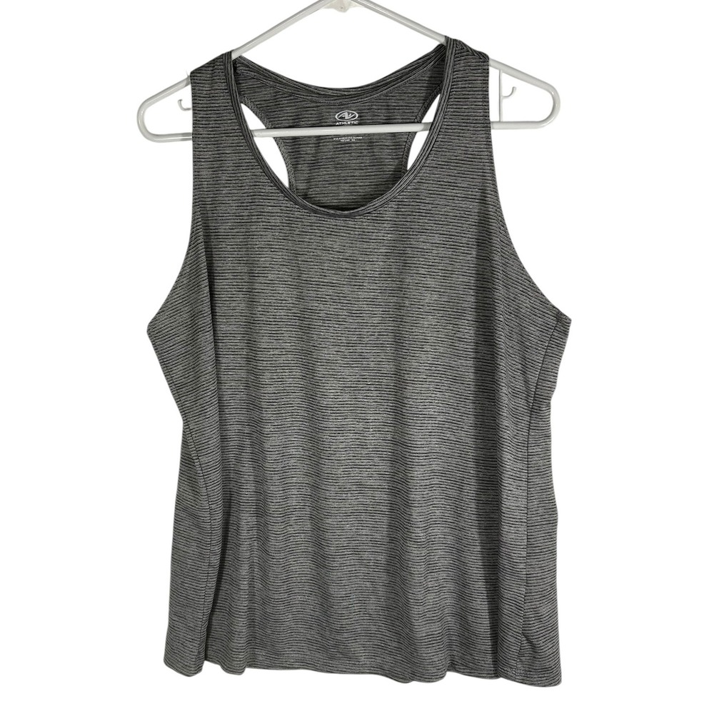 Athletic Works Womens XL Gray Space Dye Racerback Workout Tank Top